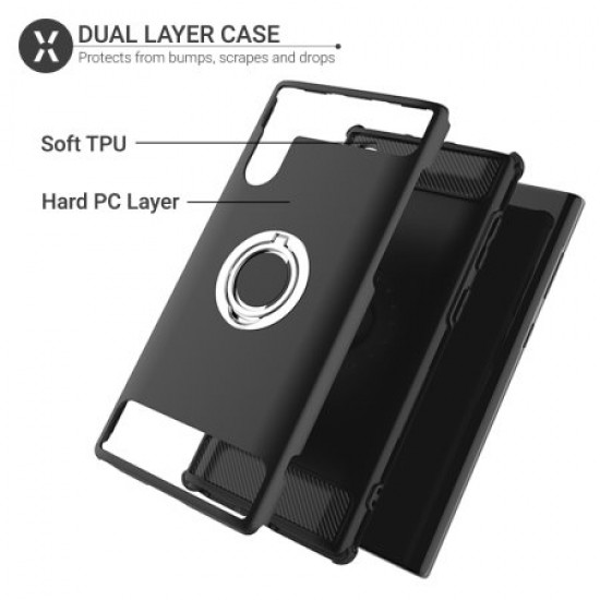 Olixar ArmaRing Samsung Galaxy Note 10 Finger Loop Tough Case - Black