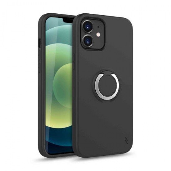 Zizo Revolve Series iPhone 12 Thin Ring Case - Magnetic Black Zizo Revolve Series iPhone 12 Thin Ring Case - Magnetic Black