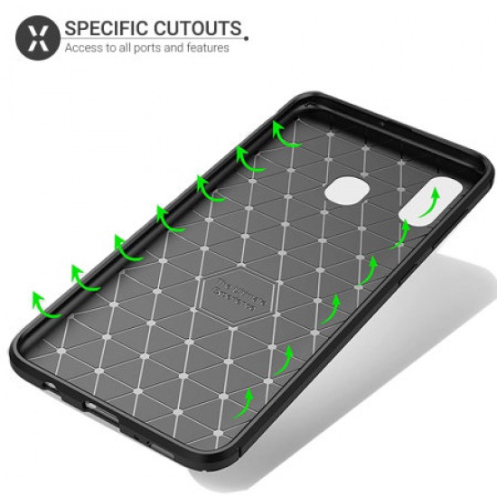 Olixar Carbon Fibre Samsung Galaxy A40 Case - Black