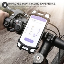 Olixar Universal Silicone Bike Mount For Smartphones Up to 7" - Black