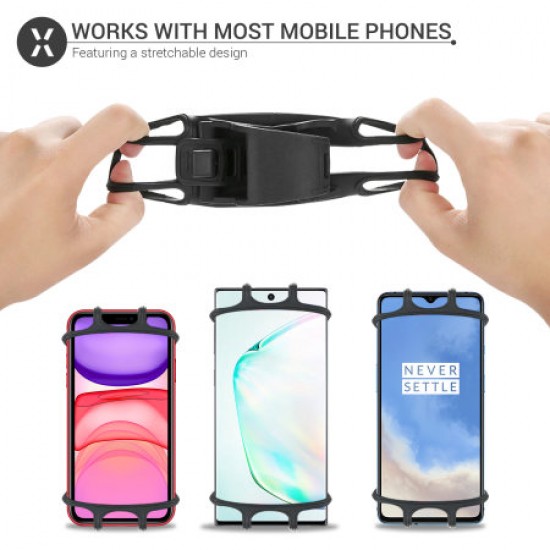 Olixar Universal Silicone Bike Mount For Smartphones Up to 7" - Black