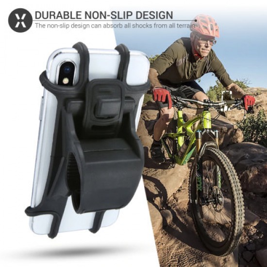 Olixar Universal Silicone Bike Mount For Smartphones Up to 7" - Black