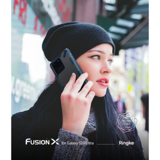 Ringke Fusion X Samsung Galaxy S20 Ultra Tough Case - Space Blue