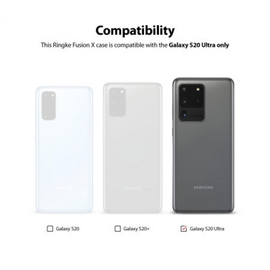 Ringke Fusion X Samsung Galaxy S20 Ultra Tough Case - Space Blue