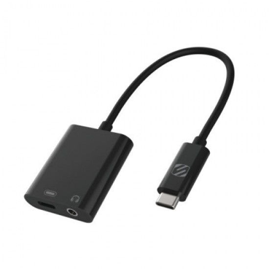 Scosche USB-C 3.5mm Headphone Adapter & Pass-Through Charging - Black Scosche USB-C 3.5mm Headphone Adapter & Pass-Through Charging - Black