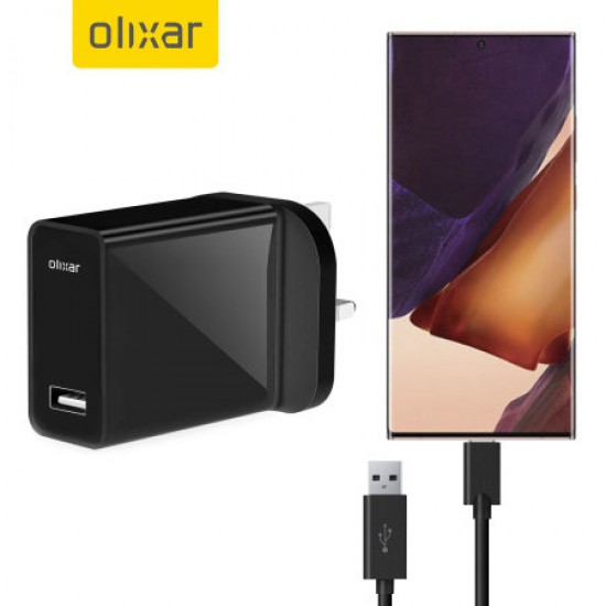 Olixar High Power Samsung Galaxy Note 20 Ultra Mains Charger - Black