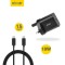 Olixar 18W USB-C PD Fast Wall Charger W/ 1.5m USB-C To C Cable - Black