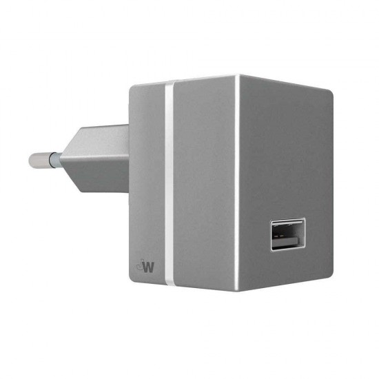 Just Wireless 2.4A EU Mains Charger (No Cable) in Grey Just Wireless 2.4A EU Mains Charger (No Cable) in Grey
