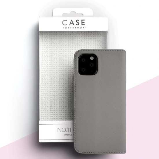 Case FortyFour No.11 for Apple iPhone 11 Pro Max in Cross Grain Stone Case FortyFour No.11 for Apple iPhone 11 Pro Max in Cross Grain Stone