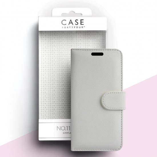 Case FortyFour No.11 for Apple iPhone 11 Pro Max/XS Max in Cross Grain White Case FortyFour No.11 for Apple iPhone 11 Pro Max/XS Max in Cross Grain White