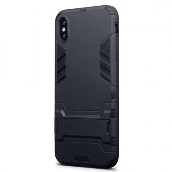 Terrapin Apple iPhone XS Max Dual Layer Impact Armour Stand Case - Black Terrapin Apple iPhone XS Max Dual Layer Impact Armour Stand Case - Black