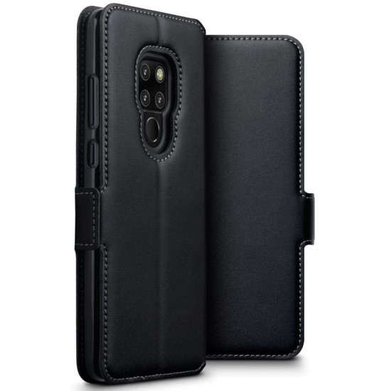 Terrapin Huawei Mate 20 Ultra Slim Genuine Leather Wallet Case - Black