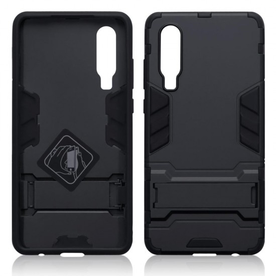 Terrapin Huawei P30 Dual Layer Armour Case + Stand - Black