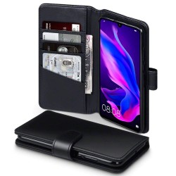 Terrapin Huawei P30 Lite Genuine Leather Wallet Case - Black