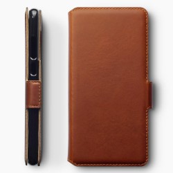 Terrapin Huawei P30 Ultra Slim Genuine Leather Wallet Case - Cognac