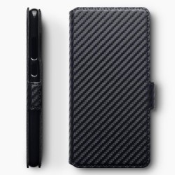 Terrapin Huawei P30 Ultra Slim PU Leather Wallet Case - Black Carbon Texture