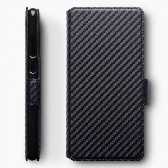 Terrapin Huawei P30 Ultra Slim PU Leather Wallet Case - Black Carbon Texture Terrapin Huawei P30 Ultra Slim PU Leather Wallet Case - Black Carbon Texture