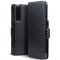 Terrapin Huawei P30 Ultra Slim PU Leather Wallet Case - Black Carbon Texture
