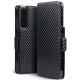 Terrapin Huawei P30 Ultra Slim PU Leather Wallet Case - Black Carbon Texture Terrapin Huawei P30 Ultra Slim PU Leather Wallet Case - Black Carbon Texture