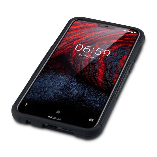 Terrapin Nokia 6.1 Plus Rugged Shockproof Tough Case - Black Terrapin Nokia 6.1 Plus Rugged Shockproof Tough Case - Black