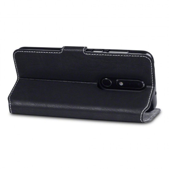 Terrapin Nokia 6.1 PLUS/X6 Ultra Slim Faux Leather Wallet Case - Black