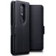 Terrapin Nokia 6.1 PLUS/X6 Ultra Slim Genuine Leather Wallet Case - Black