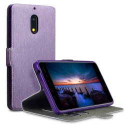 Terrapin Nokia 6 Ultra Slim Faux Leather Wallet Case - Purple