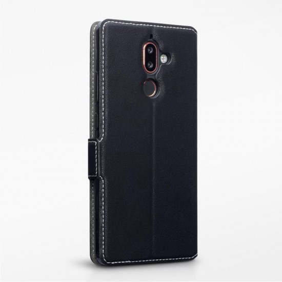 Terrapin Nokia 7 Plus Ultra Slim Faux Leather Wallet Case - Black