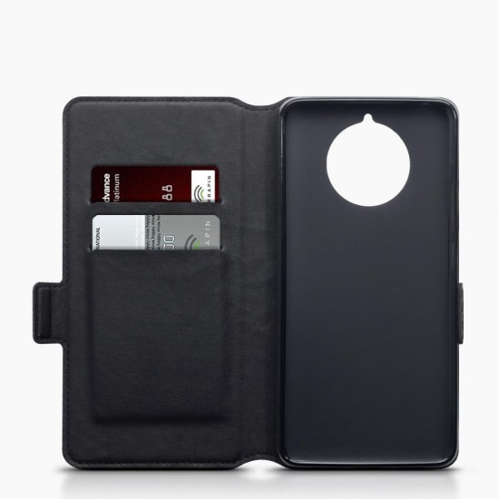 Terrapin Nokia 9 PureView Ultra Slim PU Leather Wallet Case - Black Carbon Fibre