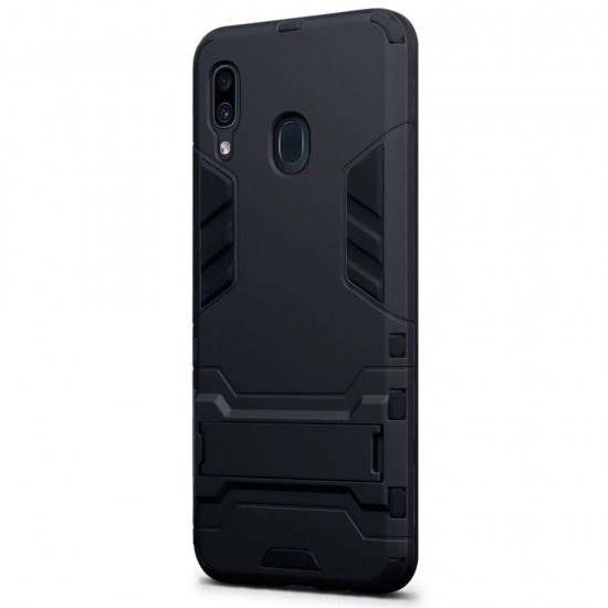 Terrapin Samsung Galaxy A30 Dual Layer Shock Resistant Armour Case + Stand - Bla Terrapin Samsung Galaxy A30 Dual Layer Shock Resistant Armour Case + Stand - Bla