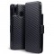Terrapin Samsung Galaxy A30 Ultra Slim PU Leather Wallet Case - Black Carbon Tex