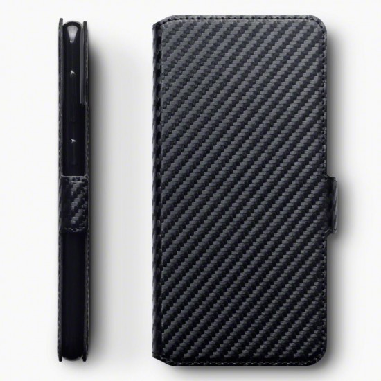 Terrapin Samsung Galaxy A30 Ultra Slim PU Leather Wallet Case - Black Carbon Tex Terrapin Samsung Galaxy A30 Ultra Slim PU Leather Wallet Case - Black Carbon Tex