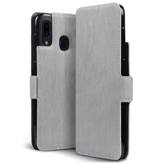 Terrapin Samsung Galaxy A30 Ultra Slim PU Leather Wallet Case - Grey Terrapin Samsung Galaxy A30 Ultra Slim PU Leather Wallet Case - Grey