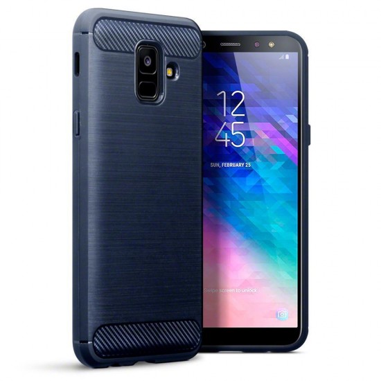 Terrapin Samsung Galaxy A6 2018 Carbon Fibre Design Slim Gel Case - Blue Terrapin Samsung Galaxy A6 2018 Carbon Fibre Design Slim Gel Case - Blue