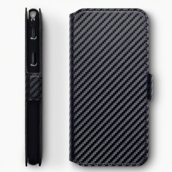 Terrapin Samsung Galaxy A6 2018 Ultra Slim Faux Leather Wallet Case - Black Carb Terrapin Samsung Galaxy A6 2018 Ultra Slim Faux Leather Wallet Case - Black Carb