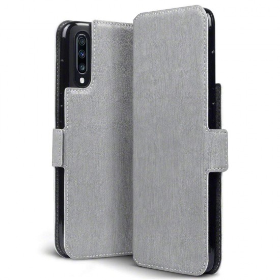Terrapin Samsung Galaxy A70 Ultra Slim PU Leather Wallet Case - Grey Terrapin Samsung Galaxy A70 Ultra Slim PU Leather Wallet Case - Grey
