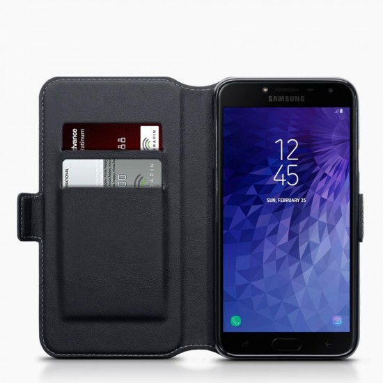 Terrapin Samsung Galaxy J4 2018 Ultra Slim Genuine Leather Wallet Case - Black Terrapin Samsung Galaxy J4 2018 Ultra Slim Genuine Leather Wallet Case - Black
