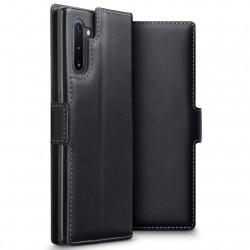 Terrapin Samsung Galaxy Note 10 Ultra Slim Genuine Leather Wallet Case - Black