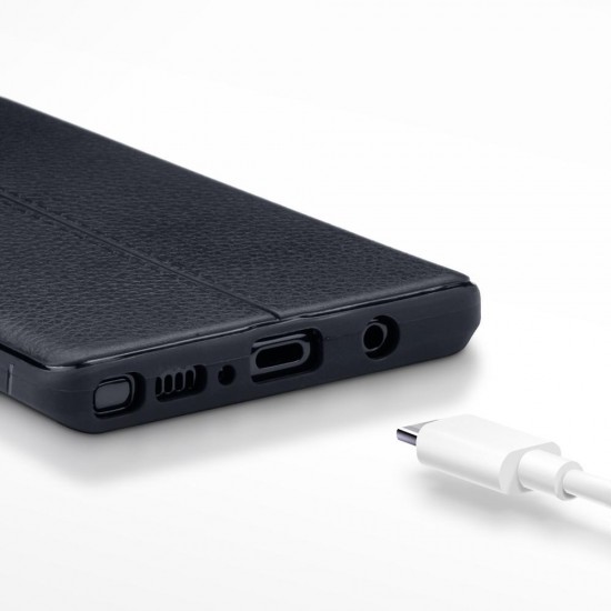 Terrapin Samsung Galaxy Note 9 Leather Design Slim Gel Case - Black