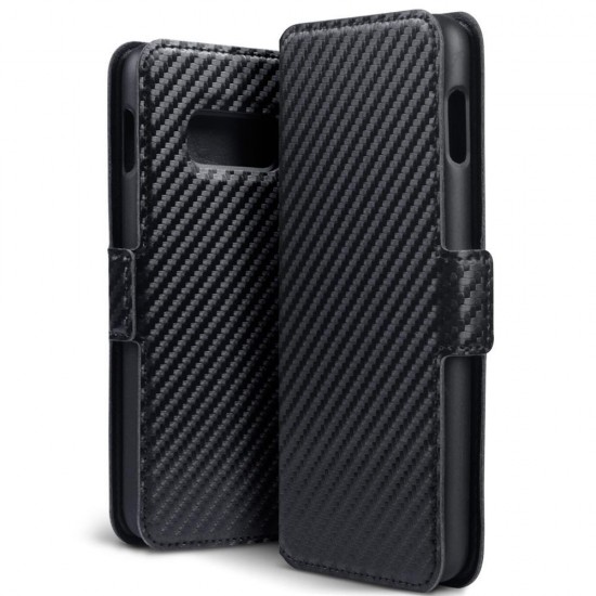 Terrapin Samsung Galaxy S10e Ultra Slim PU Leather Wallet Case - Black Carbon Terrapin Samsung Galaxy S10e Ultra Slim PU Leather Wallet Case - Black Carbon