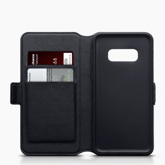 Terrapin Samsung Galaxy S10e Ultra Slim PU Leather Wallet Case - Black Carbon Terrapin Samsung Galaxy S10e Ultra Slim PU Leather Wallet Case - Black Carbon