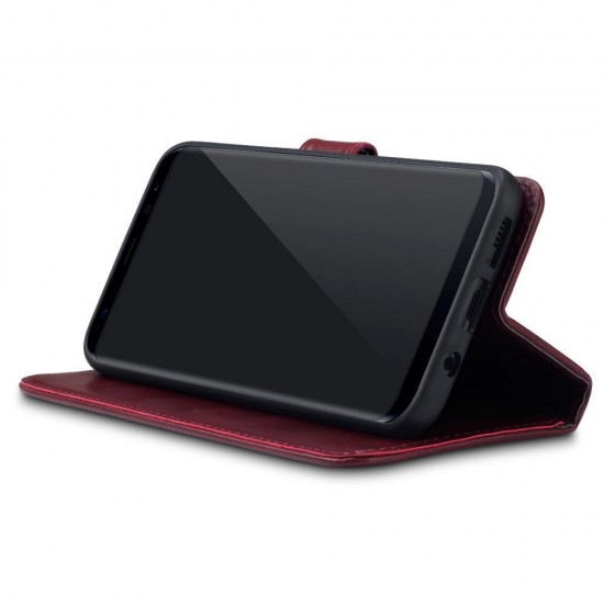 Terrapin Samsung Galaxy S8 Plus Faux Leather Wallet Case + Stand Function - Red 