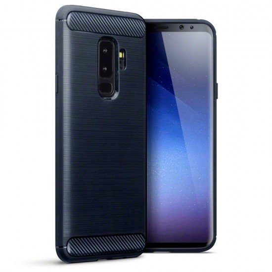 Terrapin Samsung Galaxy S9 Plus Carbon Fibre Design Slim Gel Case - Dark Blue Terrapin Samsung Galaxy S9 Plus Carbon Fibre Design Slim Gel Case - Dark Blue