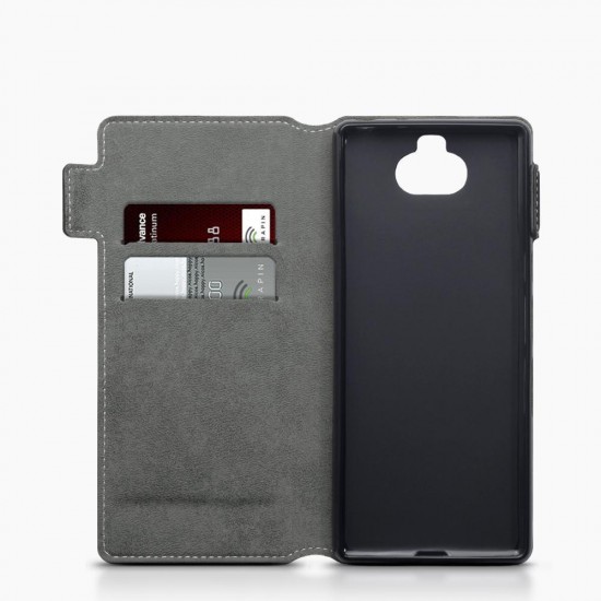 Terrapin Sony Xperia 10 Ultra Slim PU Leather Wallet Case - Black Terrapin Sony Xperia 10 Ultra Slim PU Leather Wallet Case - Black