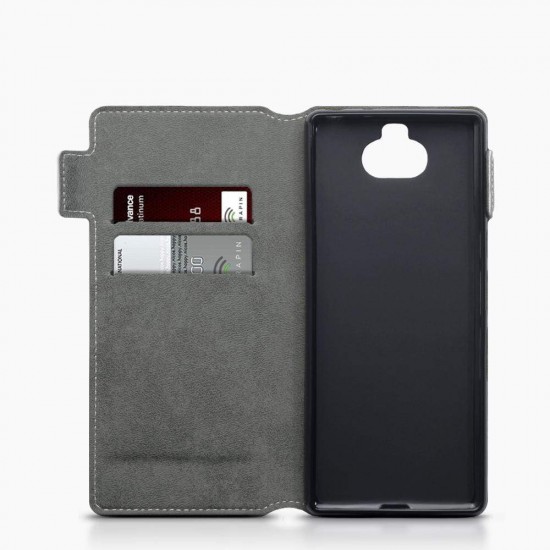 Terrapin Sony Xperia 10 Ultra Slim PU Leather Wallet Case - Grey Terrapin Sony Xperia 10 Ultra Slim PU Leather Wallet Case - Grey