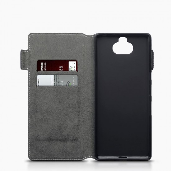 Terrapin Sony Xperia 10 Plus Ultra Slim PU Leather Wallet Case - Black Terrapin Sony Xperia 10 Plus Ultra Slim PU Leather Wallet Case - Black