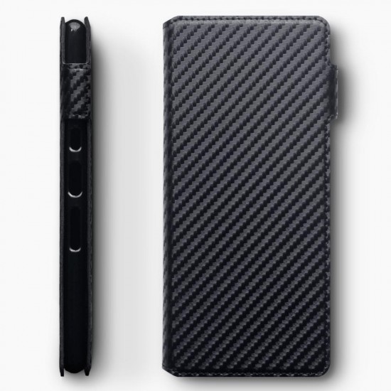 Terrapin Sony Xperia 10 Plus Ultra Slim PU Leather Wallet Case - Black Carbon T Terrapin Sony Xperia 10 Plus Ultra Slim PU Leather Wallet Case - Black Carbon T