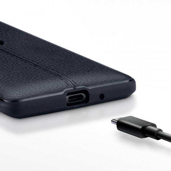Terrapin Sony Xperia XZ3 Leather Design Slim Gel Case - Black Terrapin Sony Xperia XZ3 Leather Design Slim Gel Case - Black