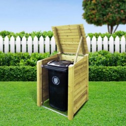 Rutland Morcott Light Green Single Wheelie Bin Storage Unit