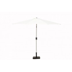 Royalcraft 3m Ivory Crank and Tilt Parasol with Brushed Aluminium Pole